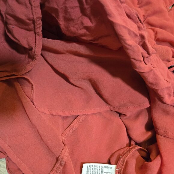 American Eagle Salmon Blue Embroidered Sleeveless Tunic Top Dress Women's Small - Picture 7 of 11